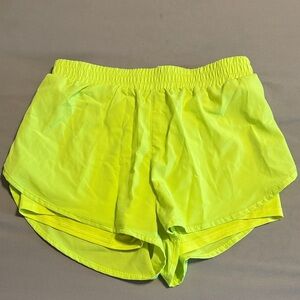 SHEIN Neon Yellow Athletic Shorts